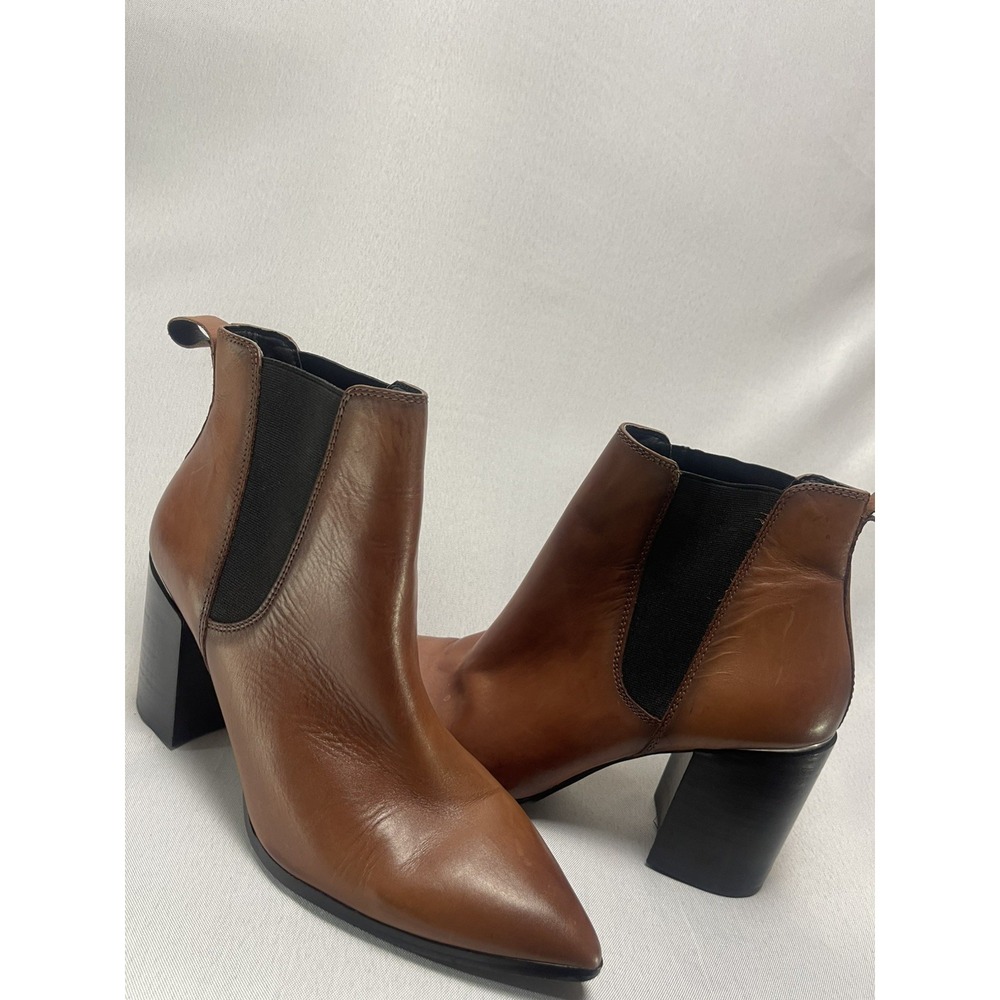 Steve Madden  Knoxi Cognac  Boots size  11 M Pointed Toe Leather Upper Bohemian